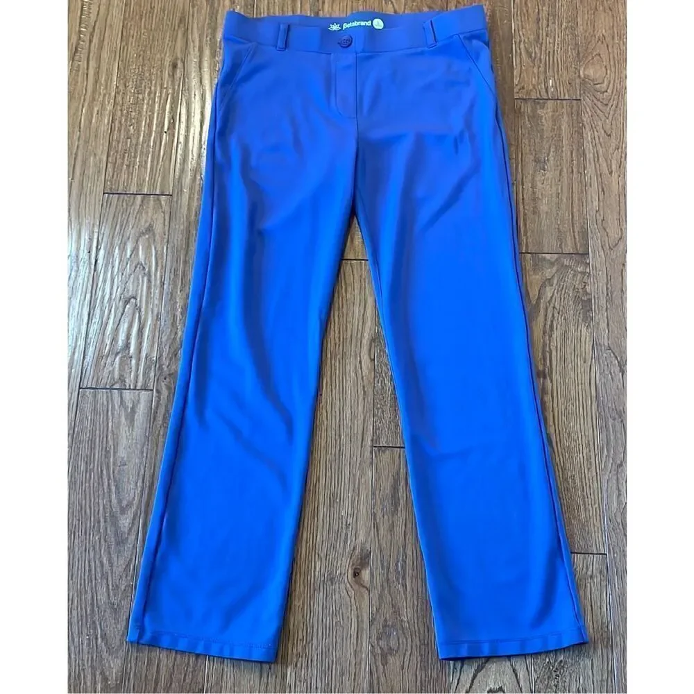 Betabrand stretch 2 pocket  dress yoga pants in blue Iris size large